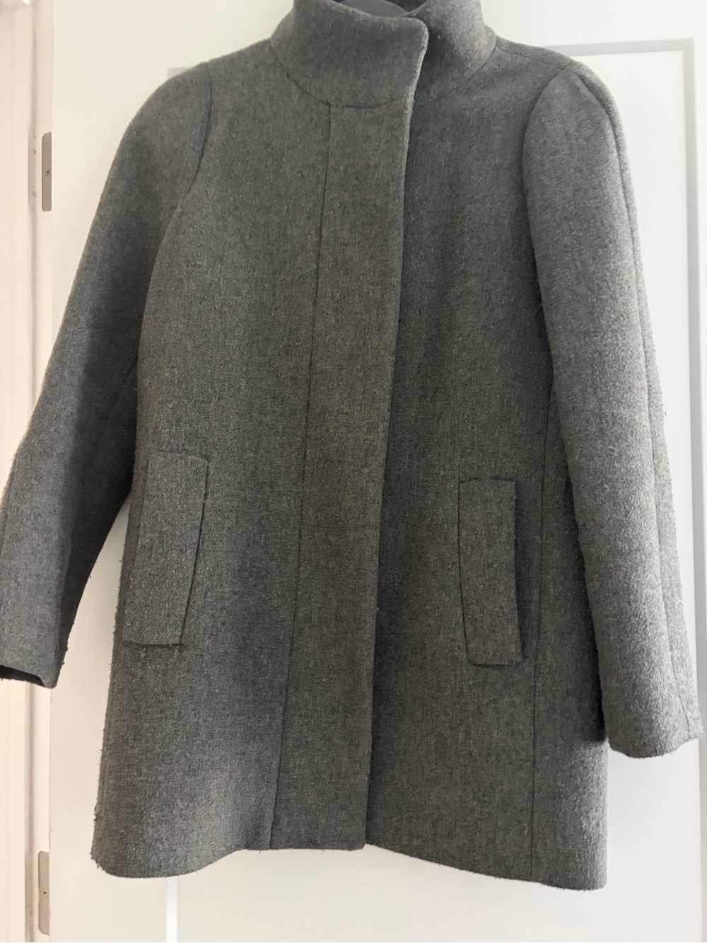 J. Crew Women's Gray Wool Pea Coat